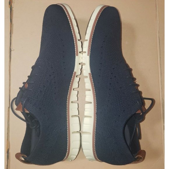 COLE HAAN ZEROGRAND WINGTIP NAVY BLUE OXFORDS KNIT MEN'S Sizes 9 & 13 New - Picture 8 of 14